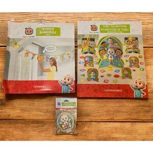 Cocomelon Birthday Party‎ Supplies Custom Banner Candle Table Decorations NEW